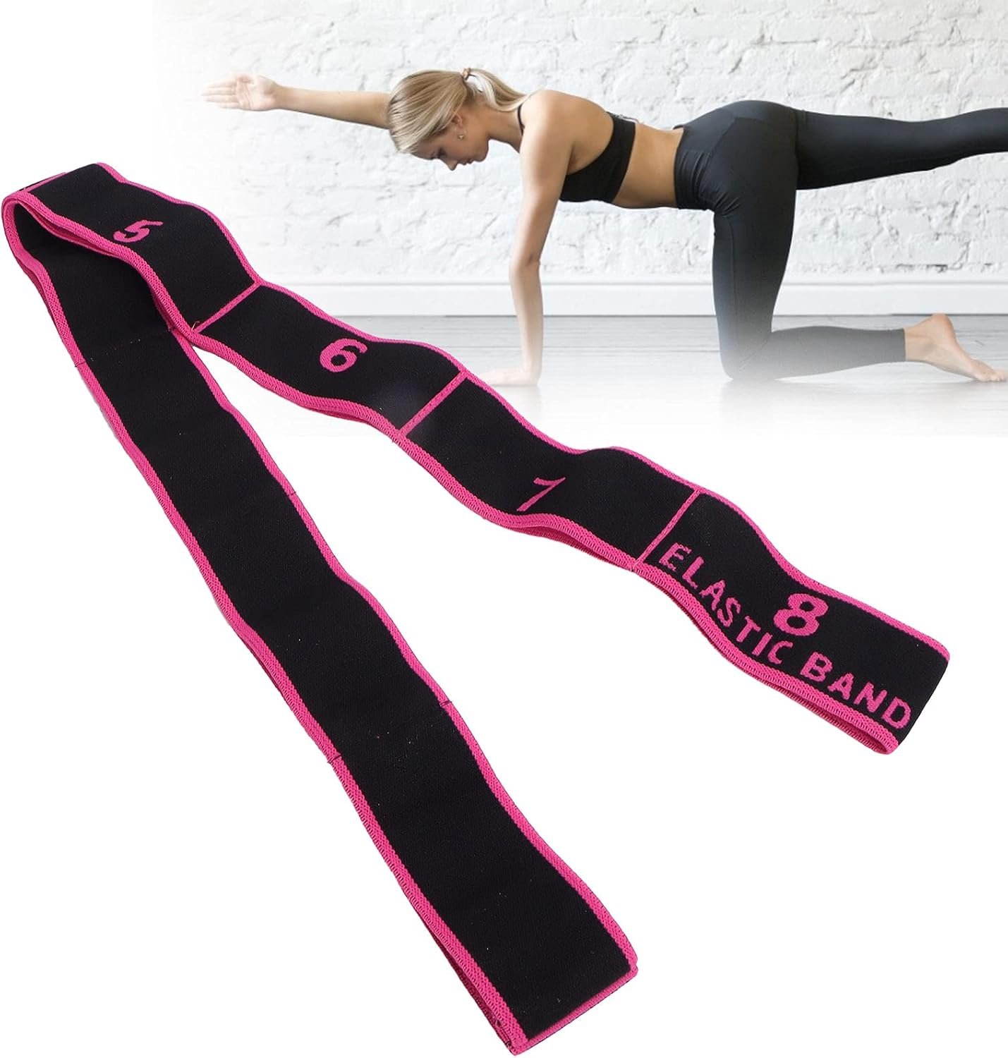 Exercise Bands, Good Elasticity Resistance Bands Provide Effective Training Select Resistance to Meet Your Needs for Home for Office for Gym for Life(Rose Red Number Band (90Cm Length))