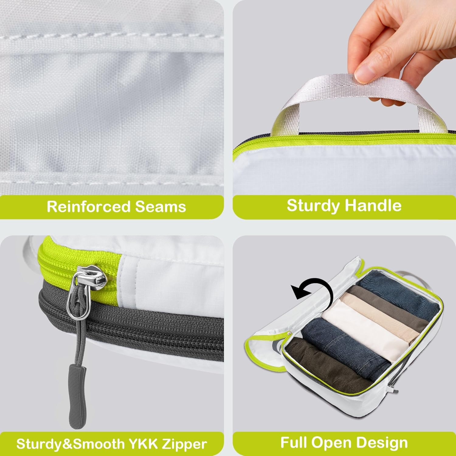 Cipway Compression Packing Cubes for Travel-Expandable Luggage Organizer Set Pack More in Less Space,Travel Gear Accessories image number 2