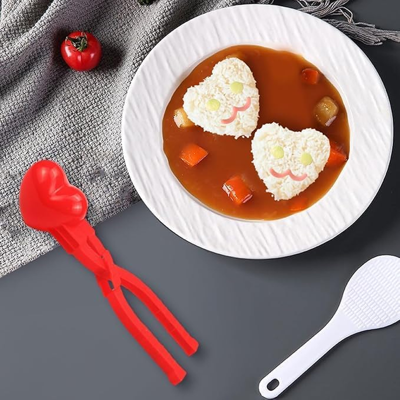 Duck Shaped Sushi Maker, 4Pcs Bear Duck Snowball Clip, Snow Clay Ball Maker, DIY Sushi Molds Animal Shapes for Rice/Mashed Potatoes/Snow image number 3