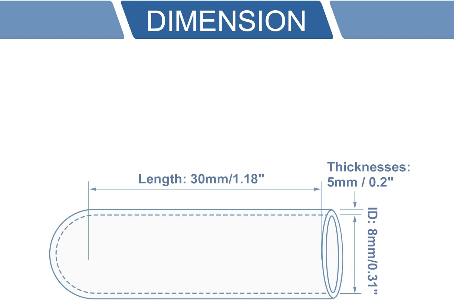 X AUTOHAUX 1 Pcs 30Mm Length 8Mm/0.31" ID Black Car Silicone Hose End Cap Silicone Reinforced Blanking Cap for Bypass Tube Universal