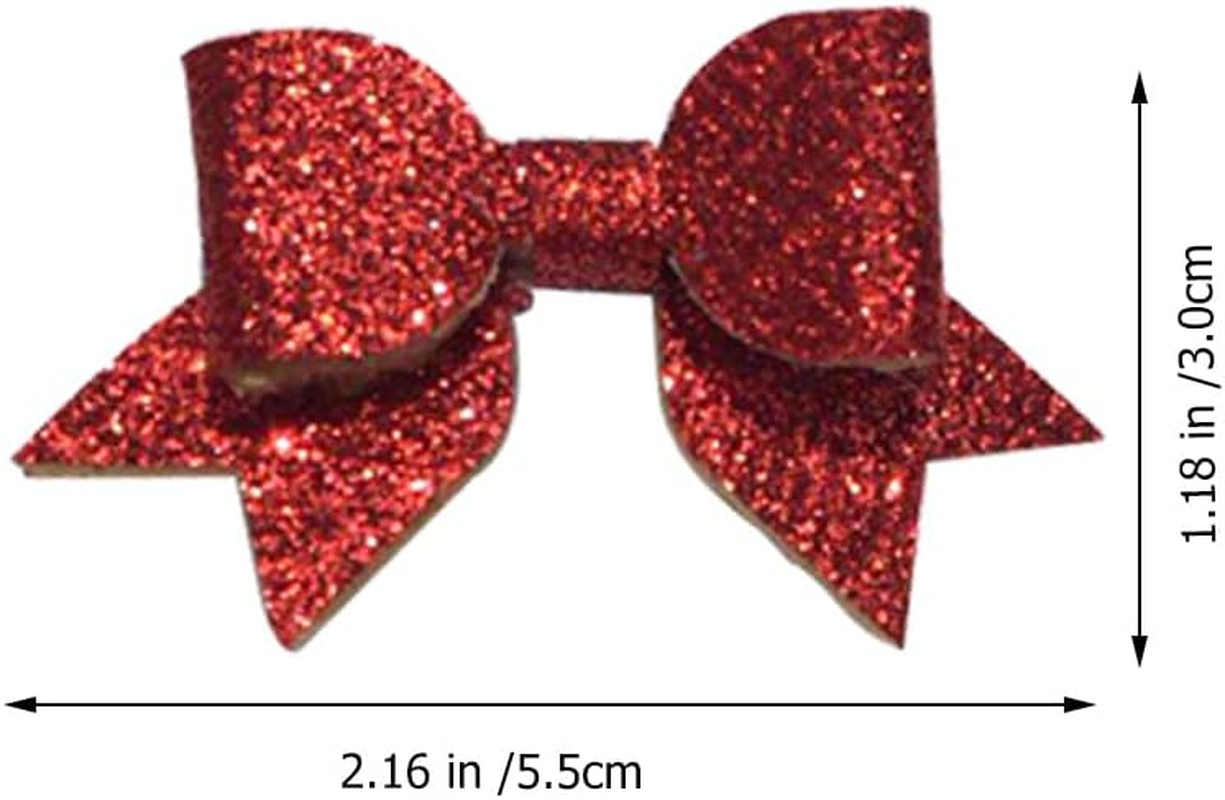 Alasum Girl Hair Bows 10Pcs Pet Hair Clip, Dog Bows with Clips, Cat Bow Clips Glitter Pet Hair Clips Pet Supplies Dog Lovely Hair Bows Hair Accessories Girl Hair Clips image number 2