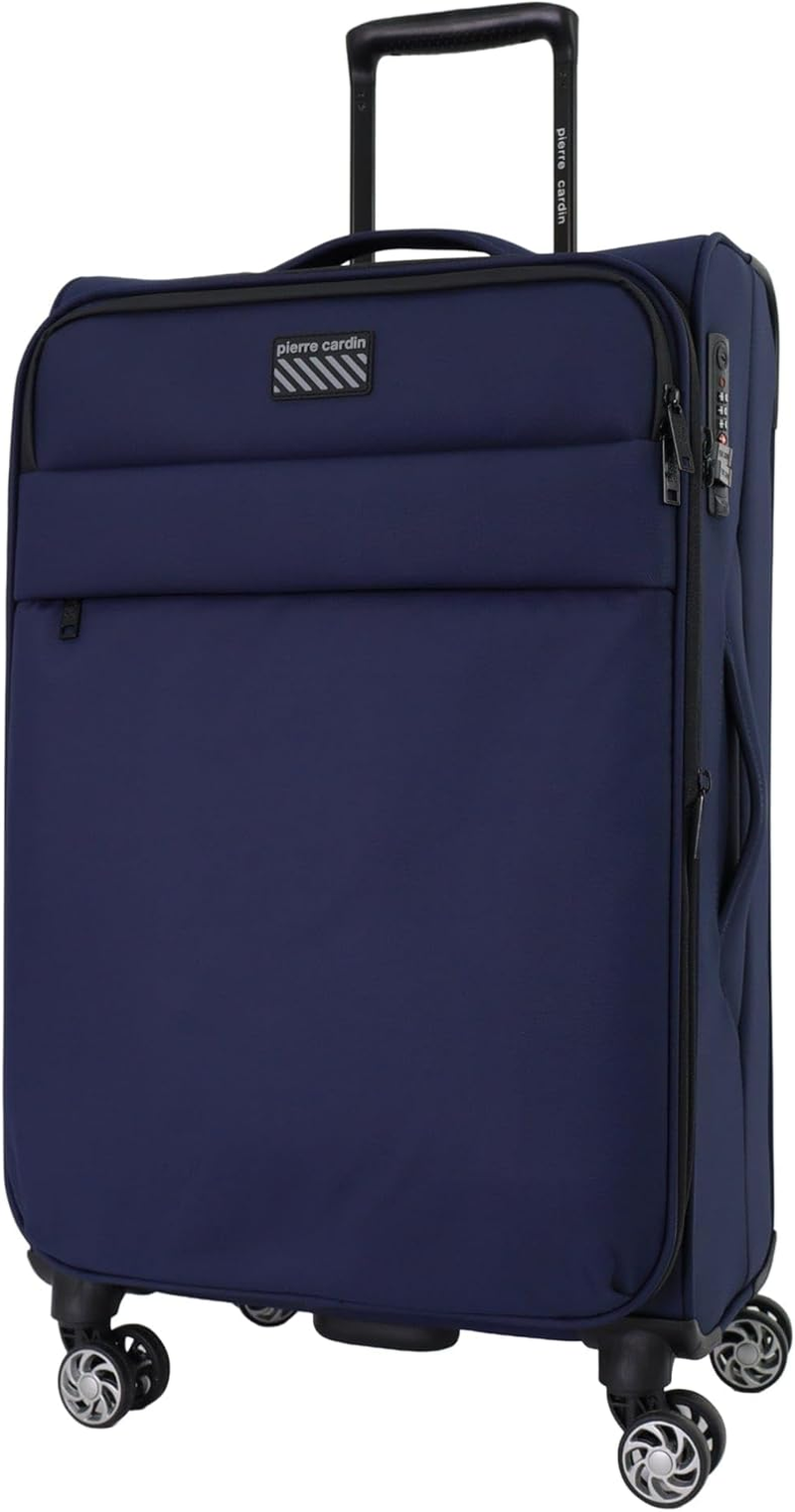 Pierre Cardin 69Cm Soft Water-Repellent Medium Suitcase Spinner in Navy