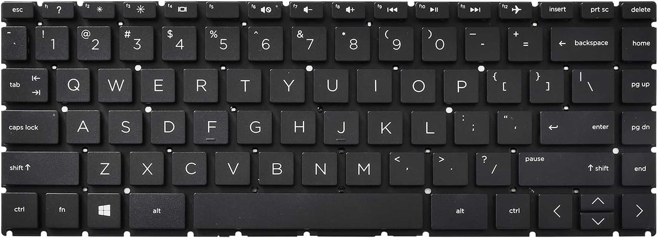 SUNMALL Replacement Keyboard Compatible with HP 14-CK 14-CD 14-Cm 14-DG 1 Black US Layout (Black without Backlit)