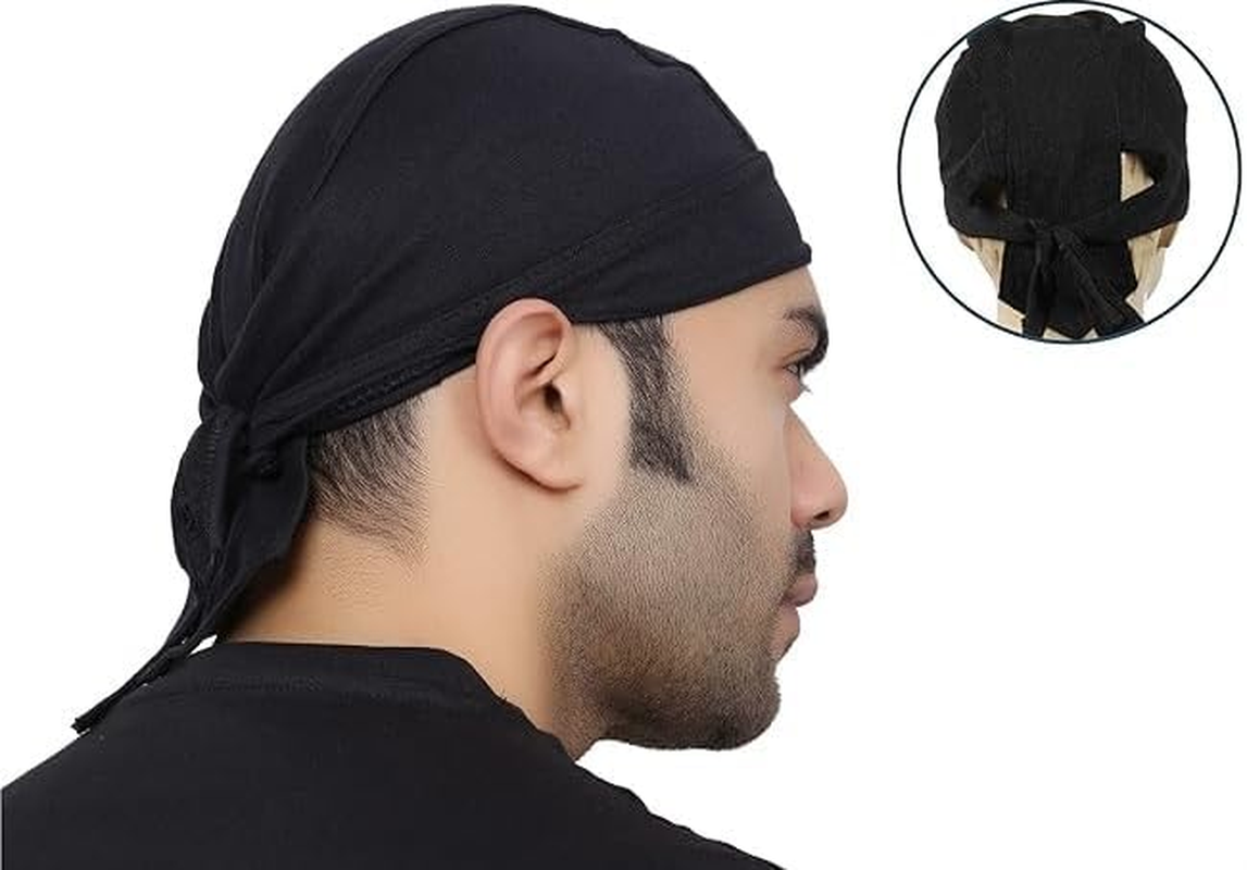 Sweat Wicking Cooling Beanie Helmet Liner Head Scarf, Head Wrap, Motorcycle, Cycling, Sports image number 3