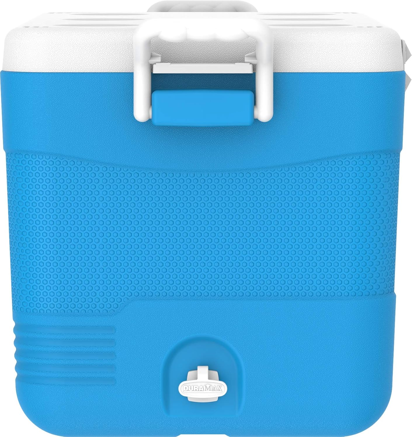 Duramax Picnic Icebox 60L, High Performance Cool Box with PU Insulation, Portable Cooler, 4 Days of Ice Retention, Side Handles with Secure Lid Locking & Cup Holders, Durable Cooler Box, Light Blue - Light Blue image number 6