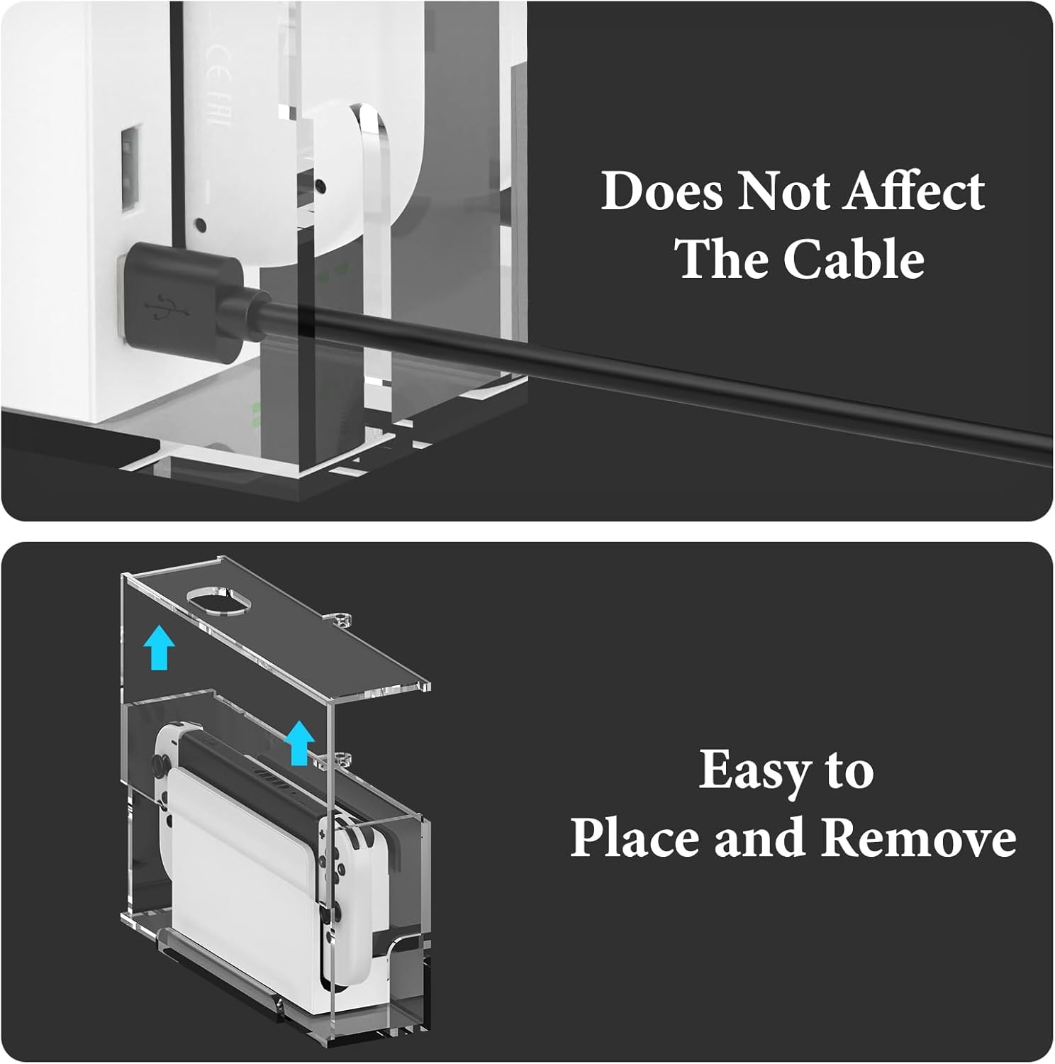 Geekria Console Dust Cover with Lock Compatible with Nintendo Switch/Oled Charging Dock, Clear Anti-Scratch Protective Display Case, Dustproof Secure Storage Box for Gaming Console image number 3