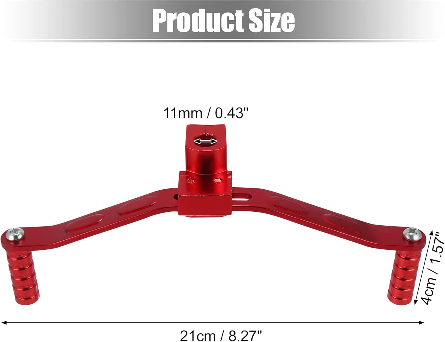 Motoforti 11Mm Universal Adjustable Motorcycle Dual Way Gear Shift Lever Footrest Pedal Shifter Adapt Refit Accessories 50Cc-160Cc CNC Aluminum Alloy Red image number 6