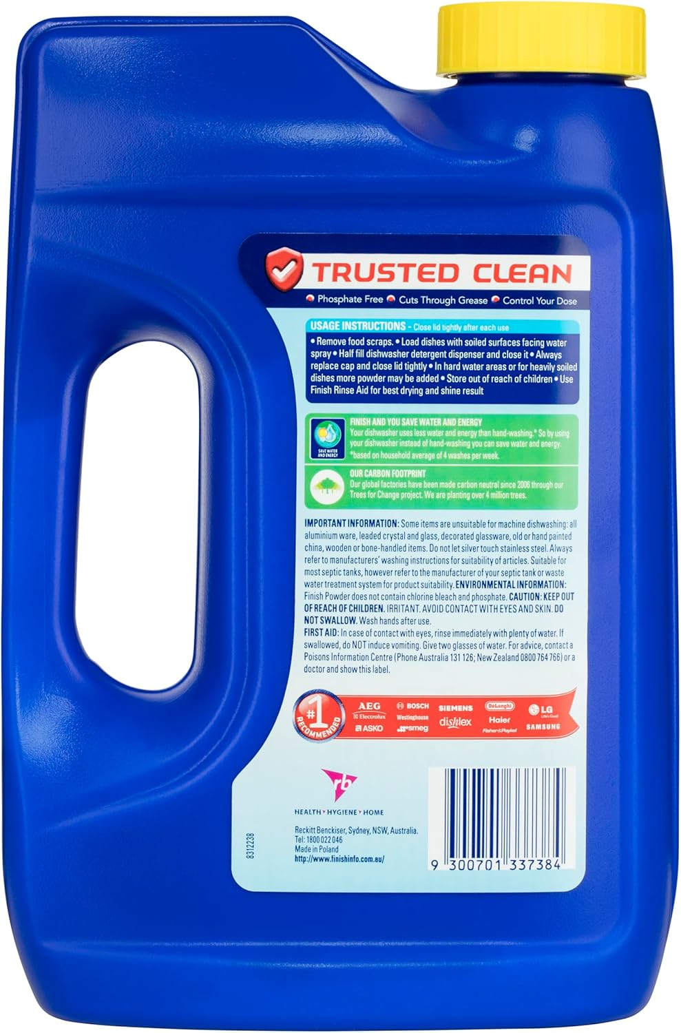 Finish Powder Concentrate Classic Lemon 1Kg (Pack of 2) image number 4