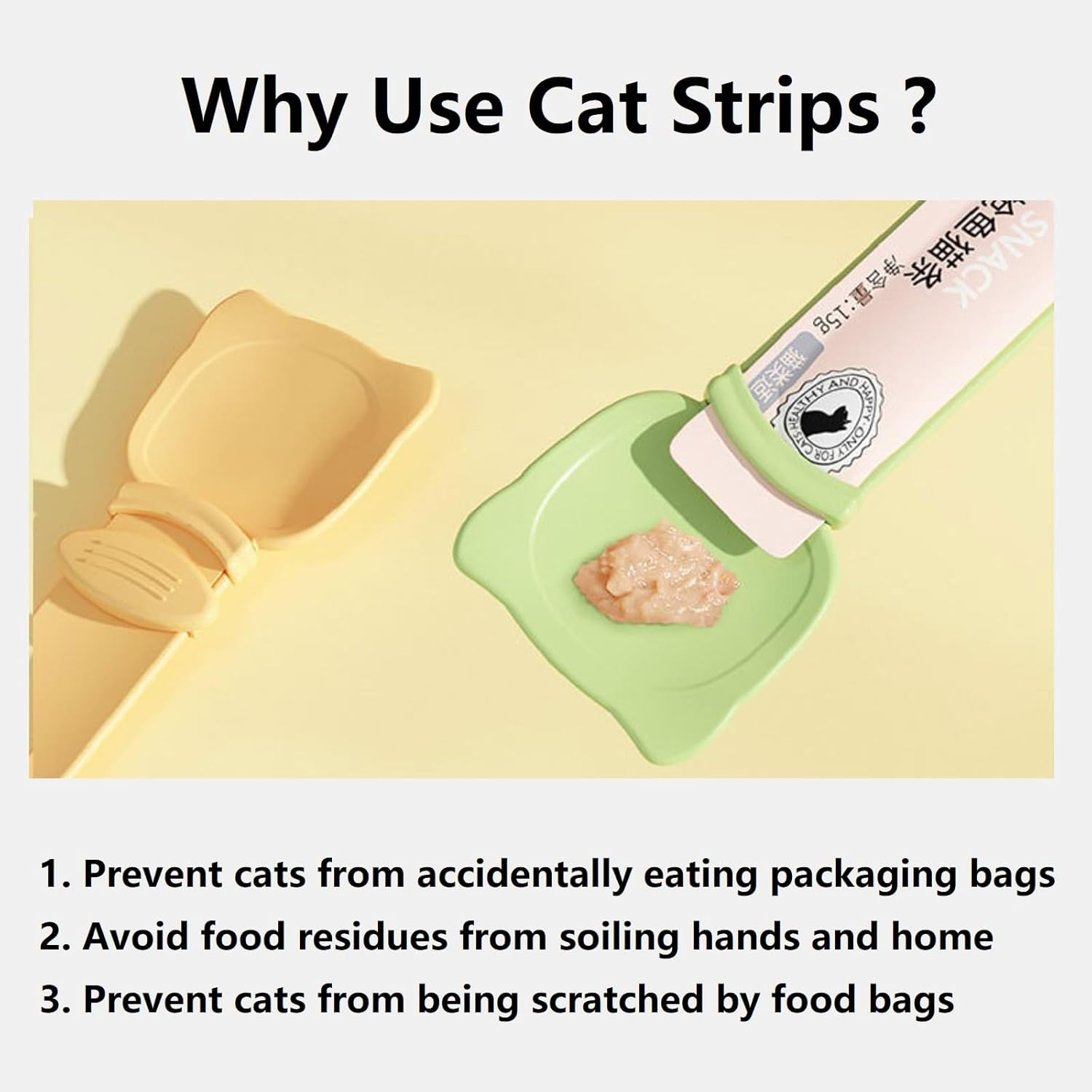 Cat Treats Spoon, Cat Strips Squeeze Spoon, Cat Food Spoon, Cat Spoon, Pet Food Spoon, Silicone Animal Food Spoon, Spoon for Liquid Snack, Cat for Dogs, Cats, Pets, Pack of 3 image number 3