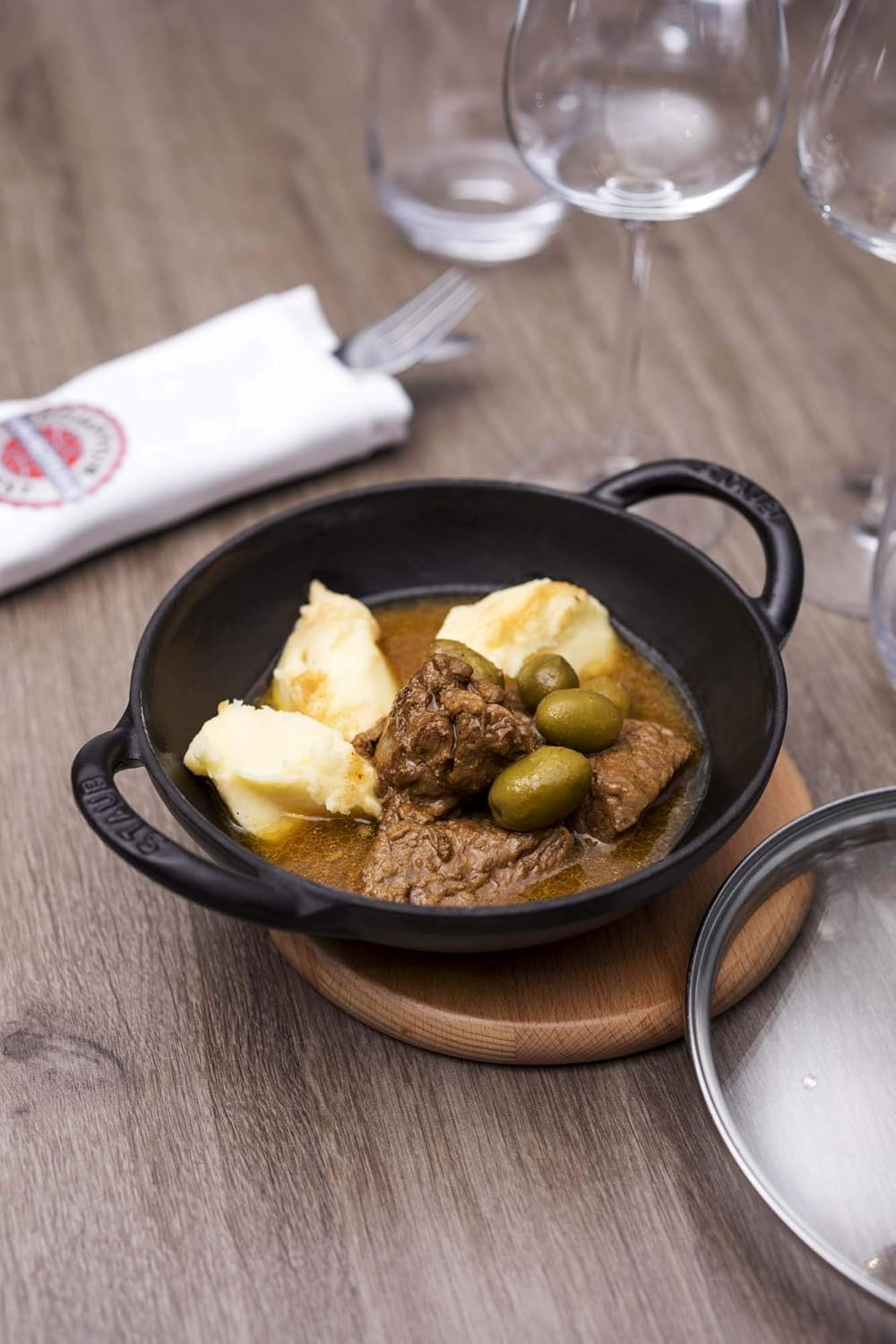 STAUB Cast Iron Baby Wok, 0.5-Quart, Black Matte