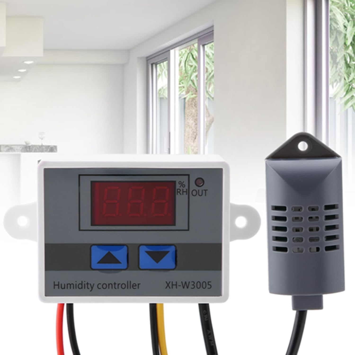 Digital Humidity Controller, Humidity Control Switch, Hygrometer Switch Controller Humidity Sensor, Wide Measuring Range of Humidity 00%~99% RH (220V) image number 4