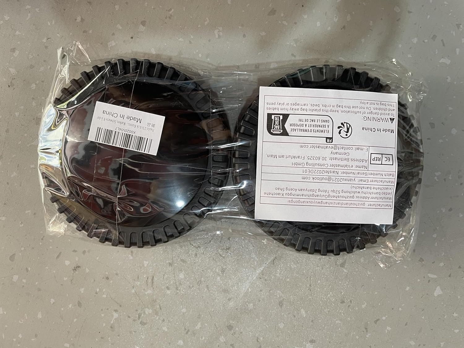 Naisfei Pack of 2 Plastic Grill Wheels, Grill Wheel Replacement Parts, 6 Inch Grill Wheels for Gas Grills and Other Brands, Black Wheels image number 2