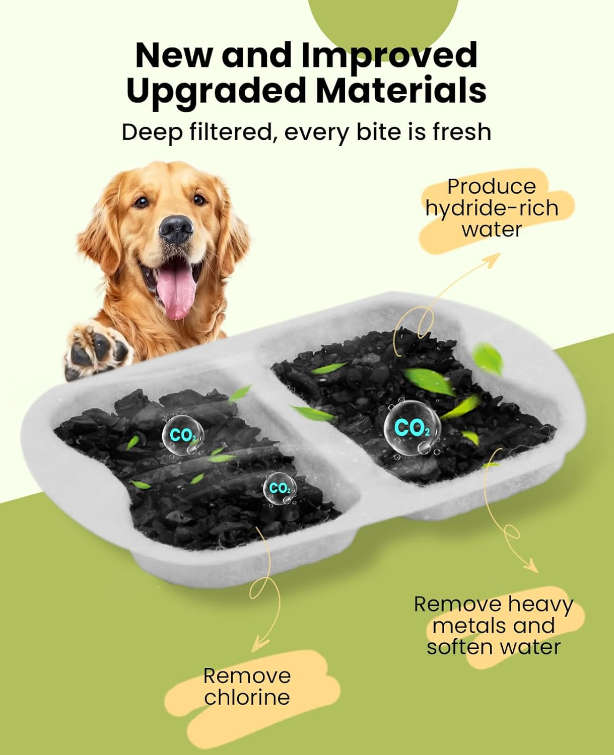 Oneisall Dog Water Fountain for Large Dogs, 7L/230Oz/1.8G Stainless Steel, Super Quiet with Triple Filtration, Great for Large Dogs, Cats and Multi-Pet Home (8 Set Filters for 7L Dog Fountain) image number 4