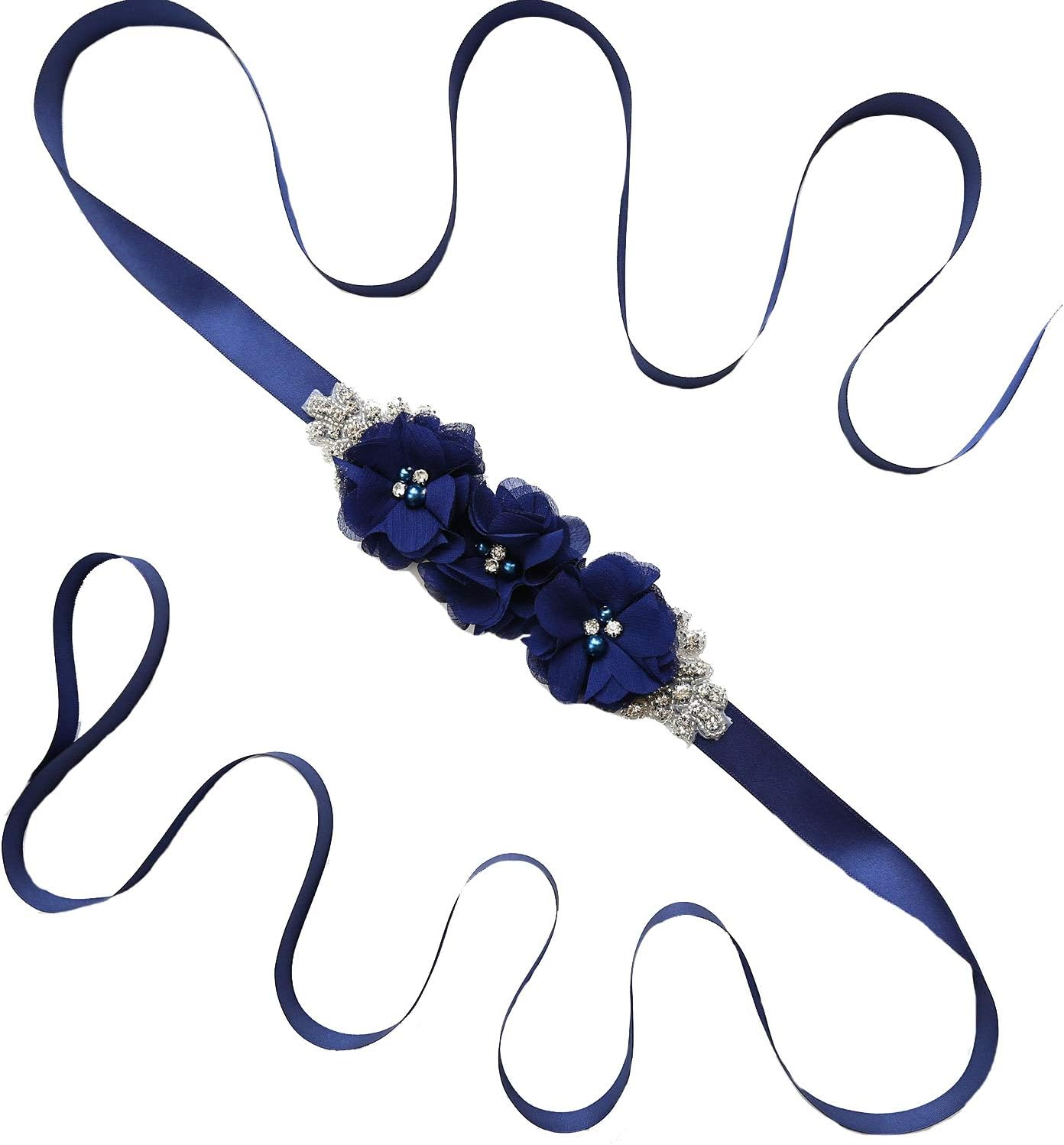 Bridesmaid and Flower Girls Sash Belt Bridal Wedding Maternity Baby Shower Sash - Ivory image number 6