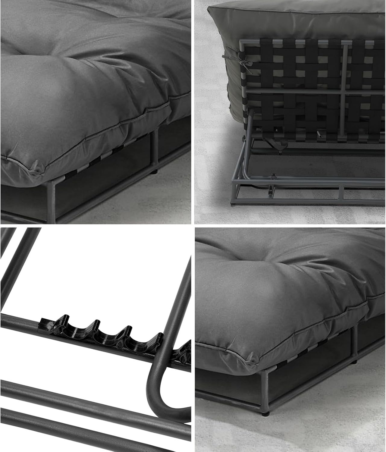 Livsip Sun Lounge with Cushion Outdoor Furniture Sun Bed Day Bed image number 5