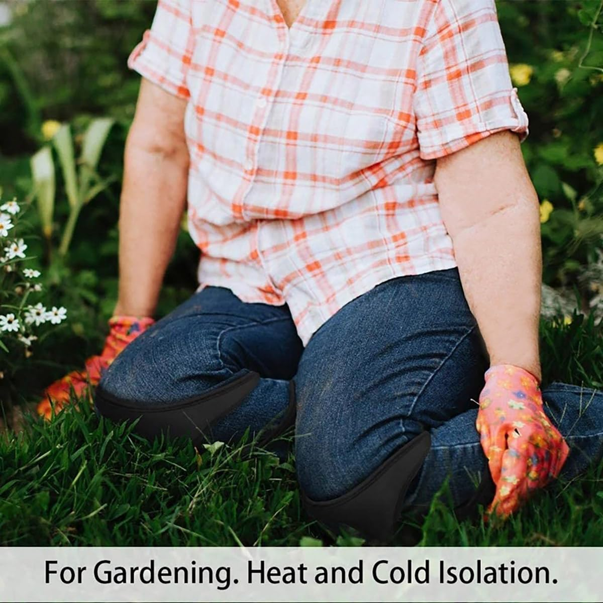 Adjustable Garden Knee Pads with Extra Thick Memory Foam - Comfortable, Non-Slip Gardening Kneepads for Outdoor Work, Home Improvement, and Knee Protection