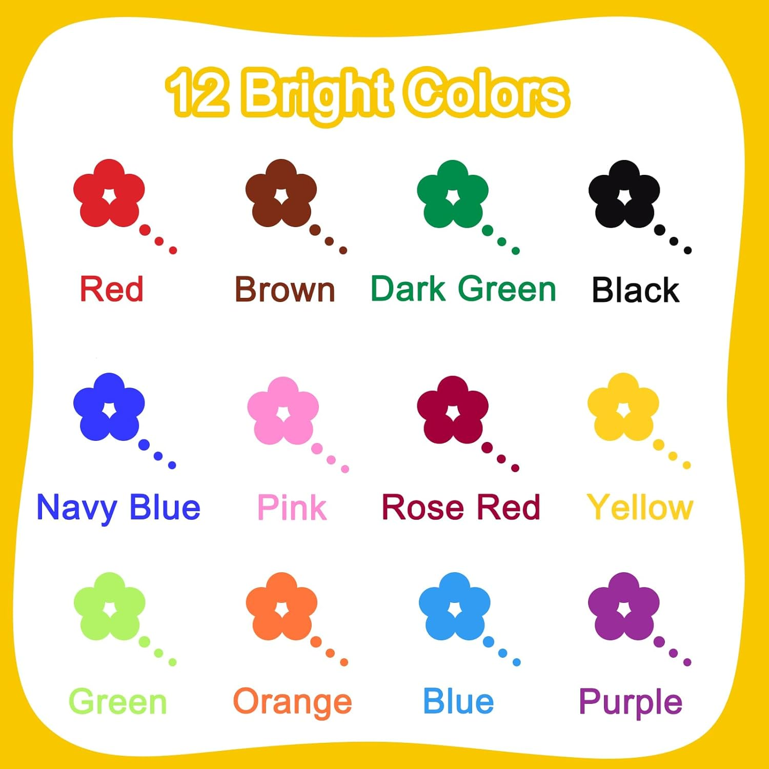 SAYEEC Dot Markers 12 Vibrant Colors Washable Markers for Kids Art Coloring Book Markers round Tip Drawing Pens Broad Line Paint Markers for Toddler Preschool Children Early Childhood School Classroom image number 6