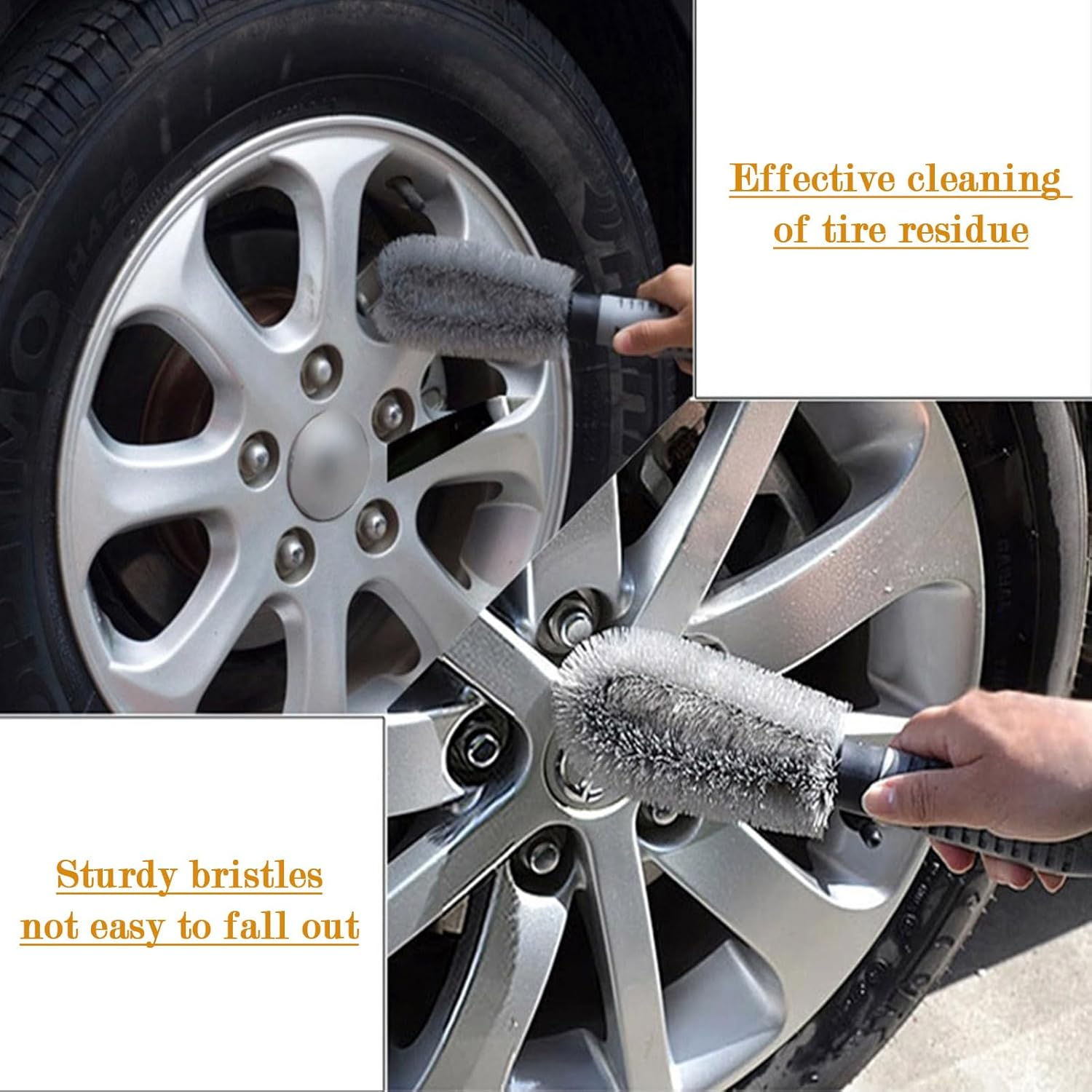 7Pcs Car Wash Kit,43" Car Wash Brush with Long Handle,15&deg; Curved Car Cleaning Brush with Telescopic Handle,Car Detailing Kit for Washing Caravan Van Truck Boat image number 1