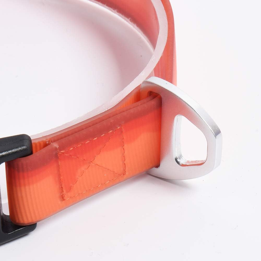 Blackdoggy Waterproof & Odor-Resistant Dog Collar, Heavy-Duty D-Ring & Adjustable Fit, All-Size Pet Collar for Small, Medium and Large Dogs (M, Orange) image number 2