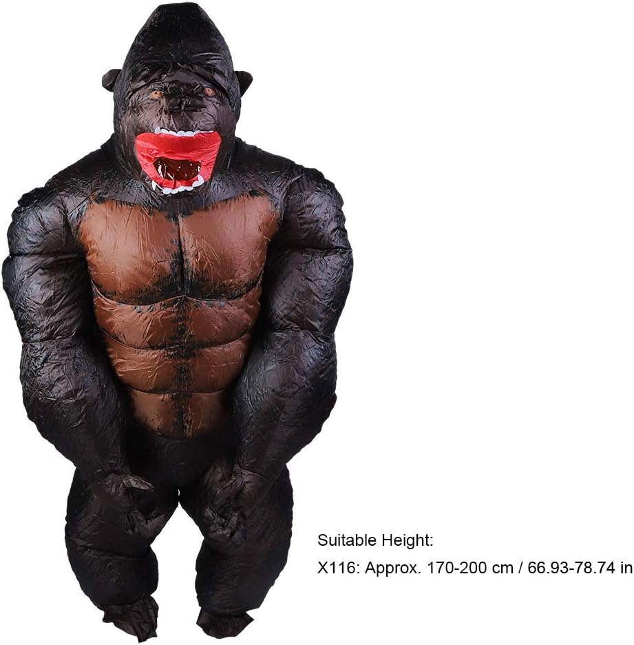 Inflatable Costume, Unique Shape Lightweight Polyester Cloth Gorilla Halloween Costume for Festivals for Parties for Christmas(X116) image number 4