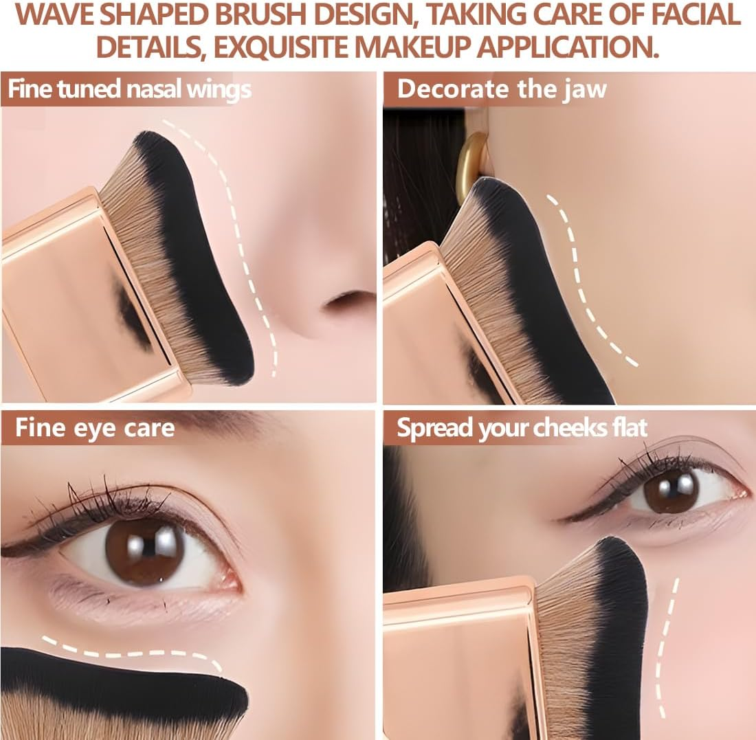 XUKZIMA 2 Pack Multifunctional Body Brush, Tanning Brush, Flat Self Tanning Brush, Large Body Makeup Brush, Powder Brush, Blush Brush (6.8 X 6.8 Cm) image number 2