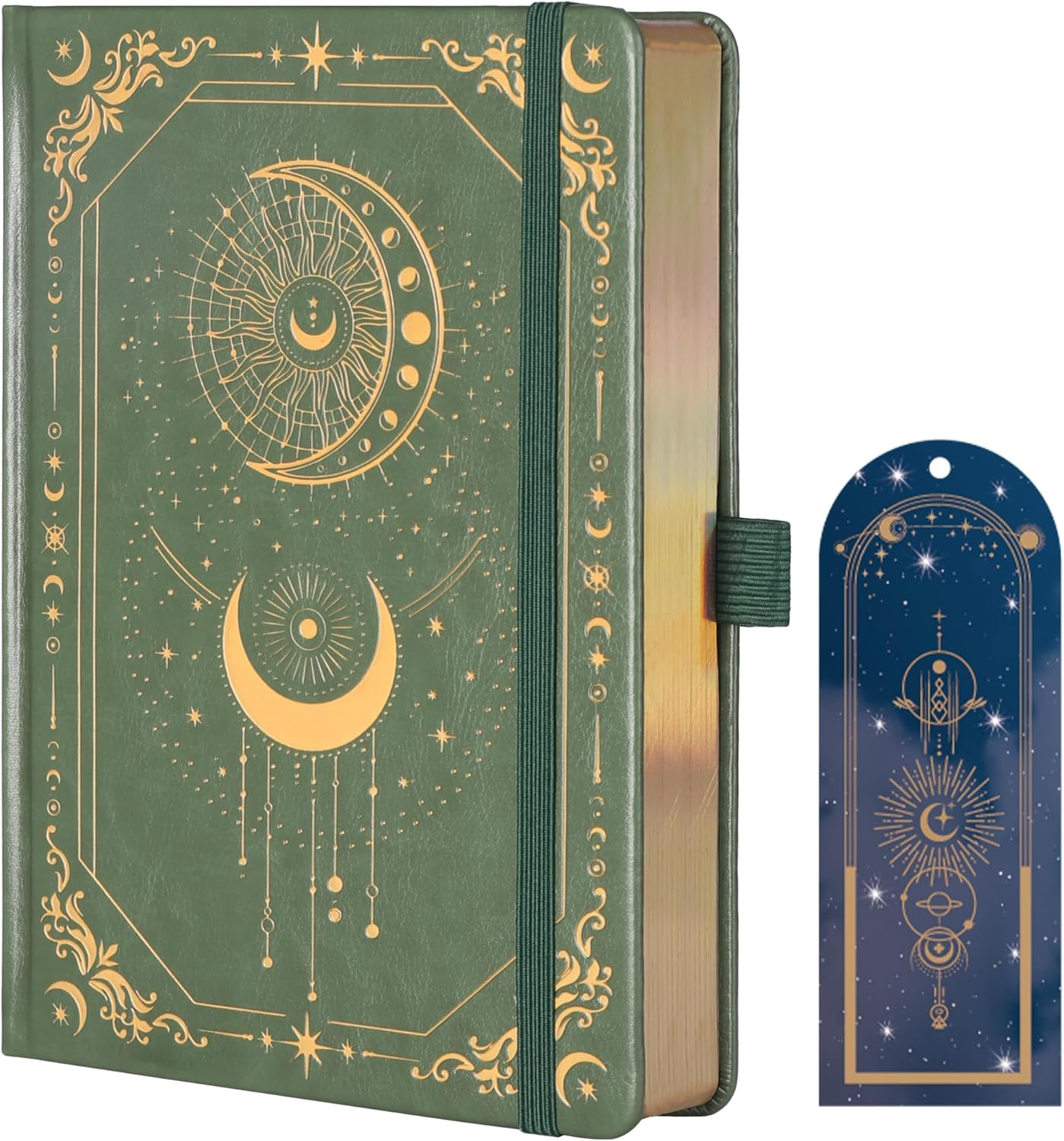 TIEFOSSI Bullet Dot Journal, 160Gsm 190 Numbered Pages, Diary for Work & Sketching, A5 Hardcover Leather Journal for Writing Women Men image number 4