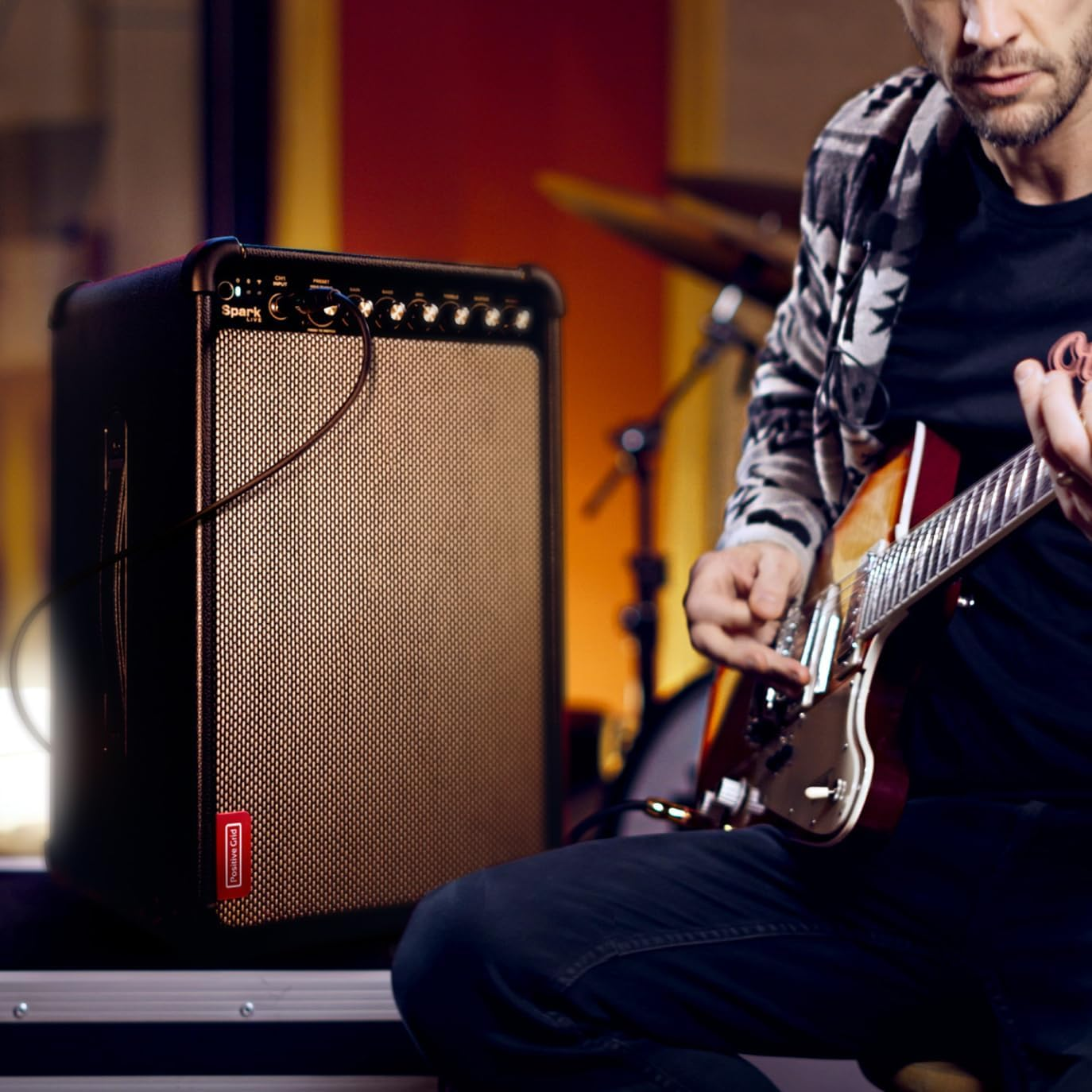 Positive Grid Spark Live Smart Guitar Amp, Multi-Channel PA System & Bluetooth Speaker All-In-One for Guitar, Bass, Vocals, Keyboards and More.