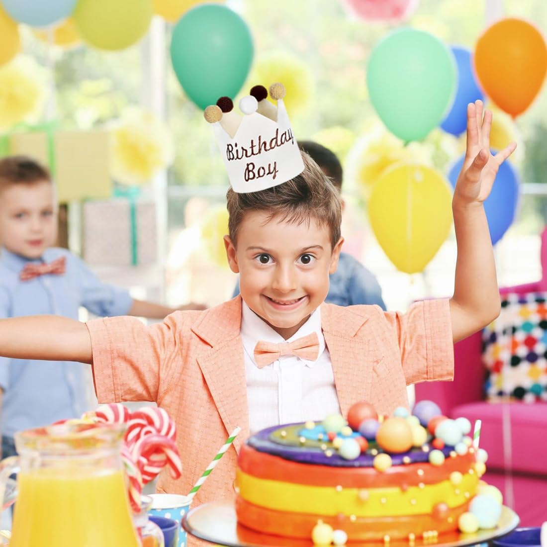 Muslin Birthday Crown, Reversible Crown for Girls and Boys, Children'S Birthday Crown image number 5