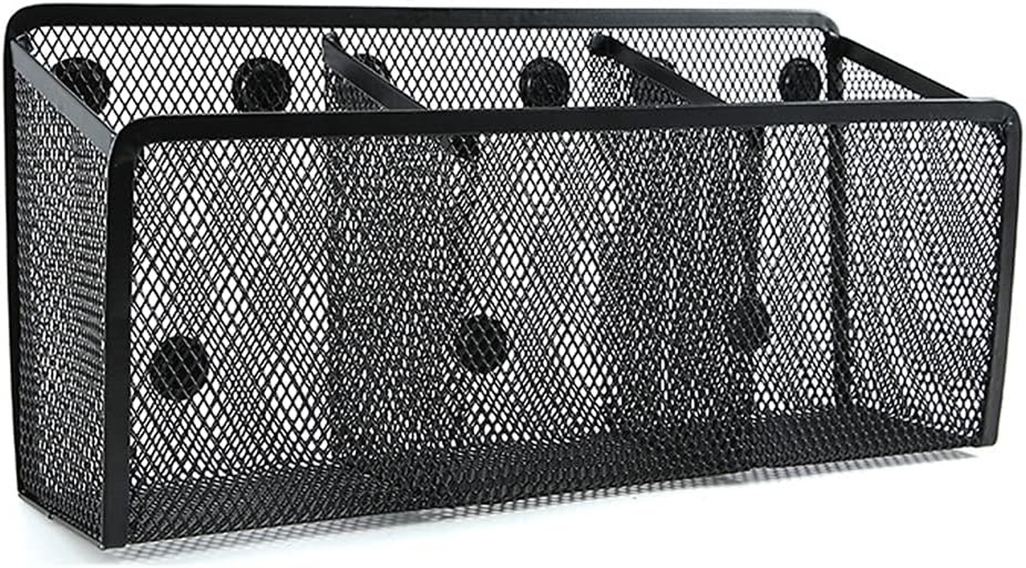 Magnetic Pen Holder Net, Magnetic Basket, Magnetic Storage Baskets, Mesh Marker Pen Holder, for Whiteboard, Fridge, Office Material (3 Knots) image number 3