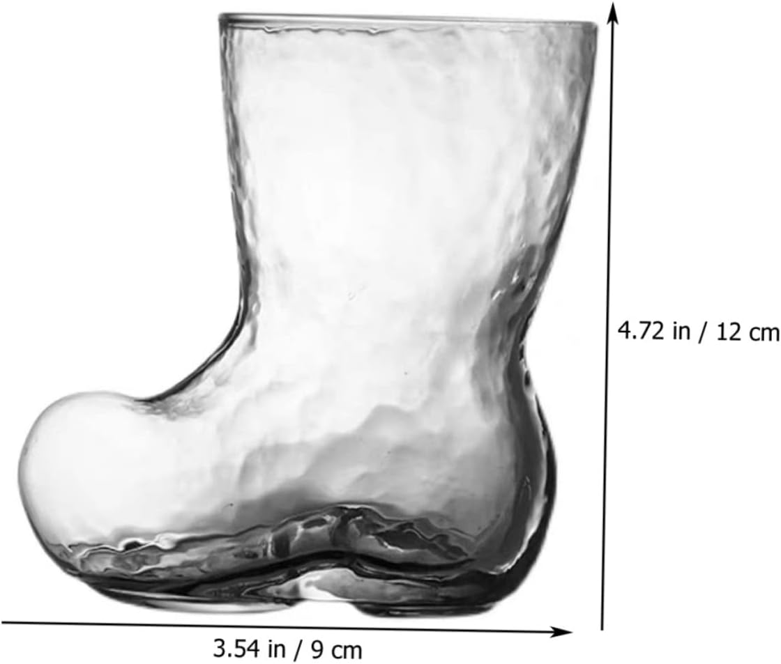 LABRIMP Boot Shaped Glass Cup Creative Beer Mug for Parties Unique Design Drinking Glass for Cold Beverages Stylish Bar Accessory for Home and Celebrations image number 4
