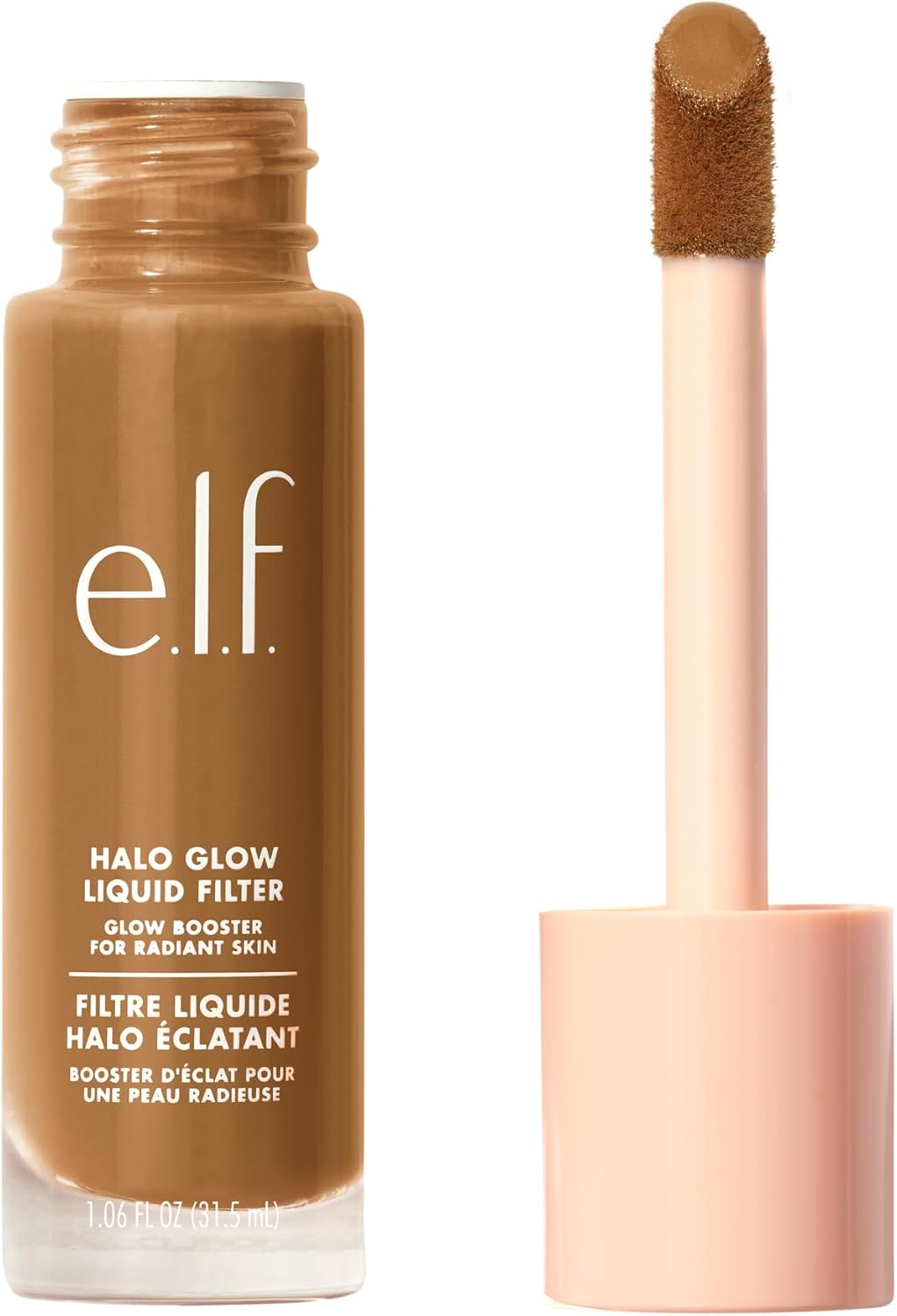 E.L.F. Halo Glow Liquid Filter, Complexion Booster for a Radiant, Soft Focused Look, with Hyaluronic Acid, Vegan and Cruelty Free, 7 Deep/Rich image number 3