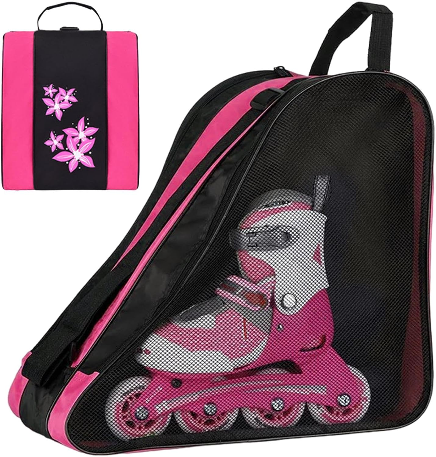 Roller Skate Bag,Ice Skating Shoes Carrier with Handle | Large Capacity Skating Shoes Bag with Three Compartments for Park, Ski Resort, Training Ground