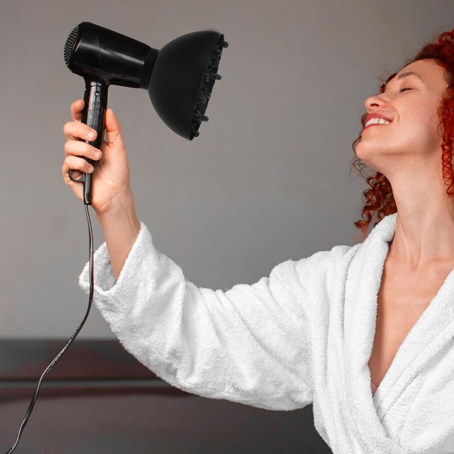 BAZEITFLOW 2Pcs Universal Hair Dryer Diffuser Nozzle Attachments for 4-4.8Cm Nozzle Size for Curly and Wavy Hair Styling image number 6