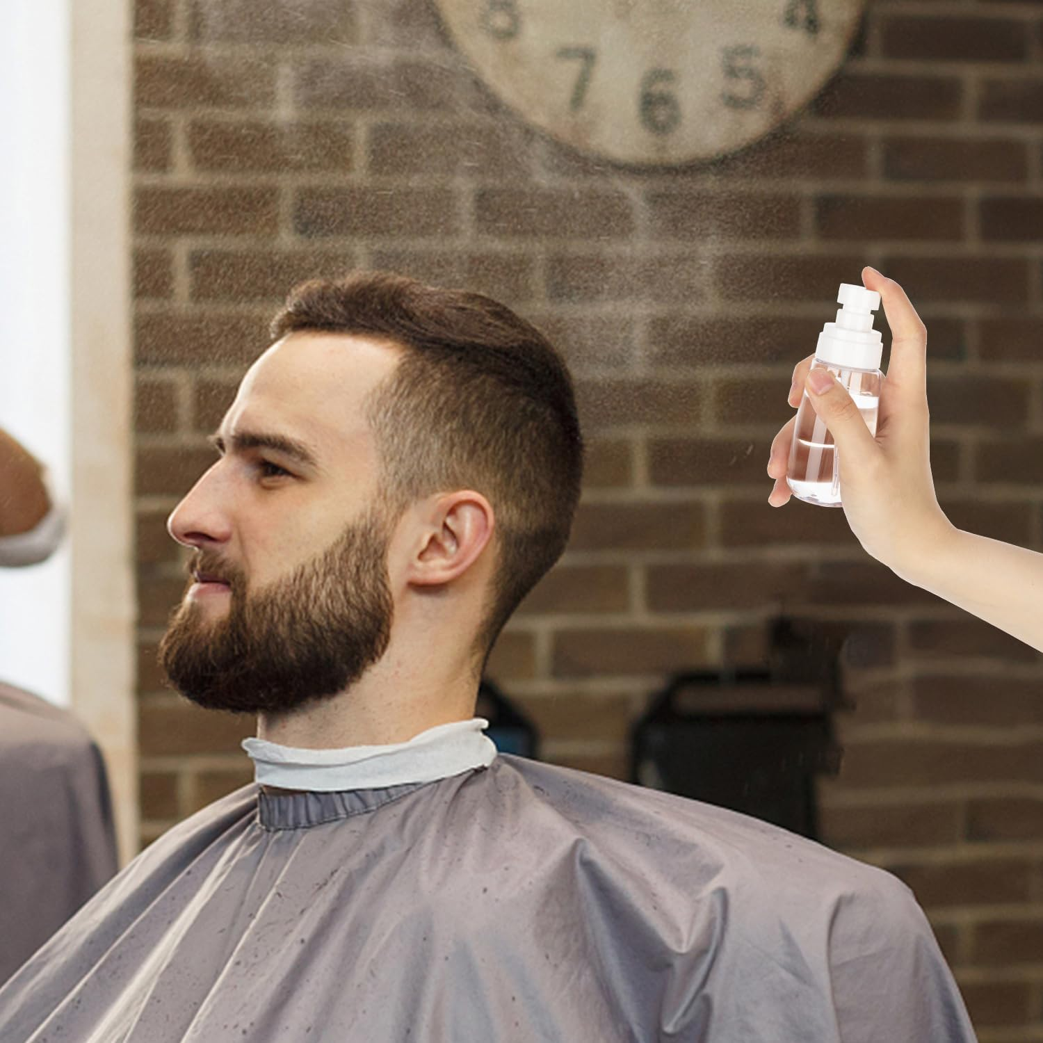 GIVITASOT 3Pack Small Spray Bottle, 1Oz Mini Spray Bottles, Empty Travel Spray Bottle, Fine Mist Plastic Spray Bottles (Clear+Green+Pink)