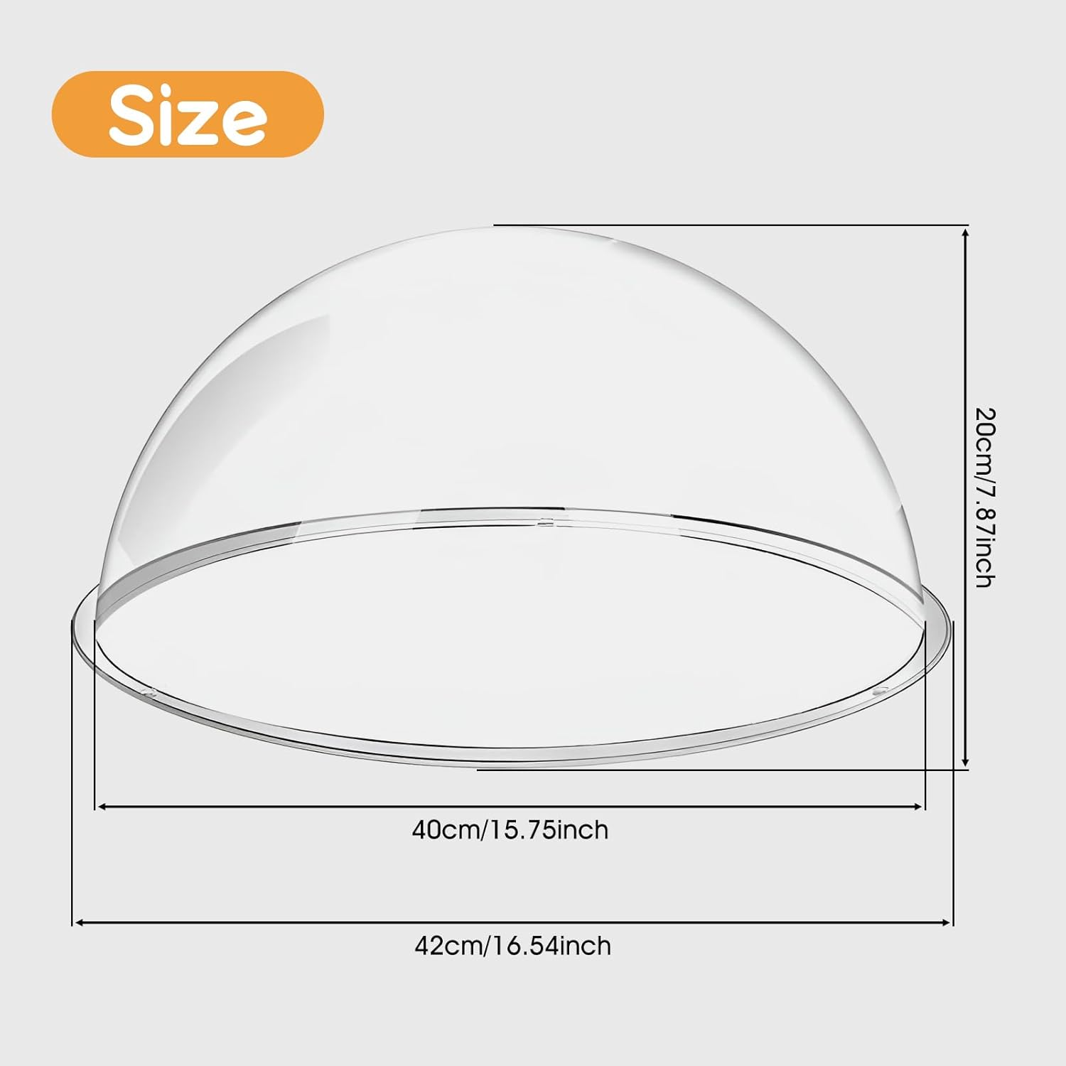 Space Clear Capsule Dome Cover, Acrylic Nest Bed Replacement for Cat Hammock, Tree Shelves, Window Perch DIY Accessories (40Cm) - 40Cm image number 3