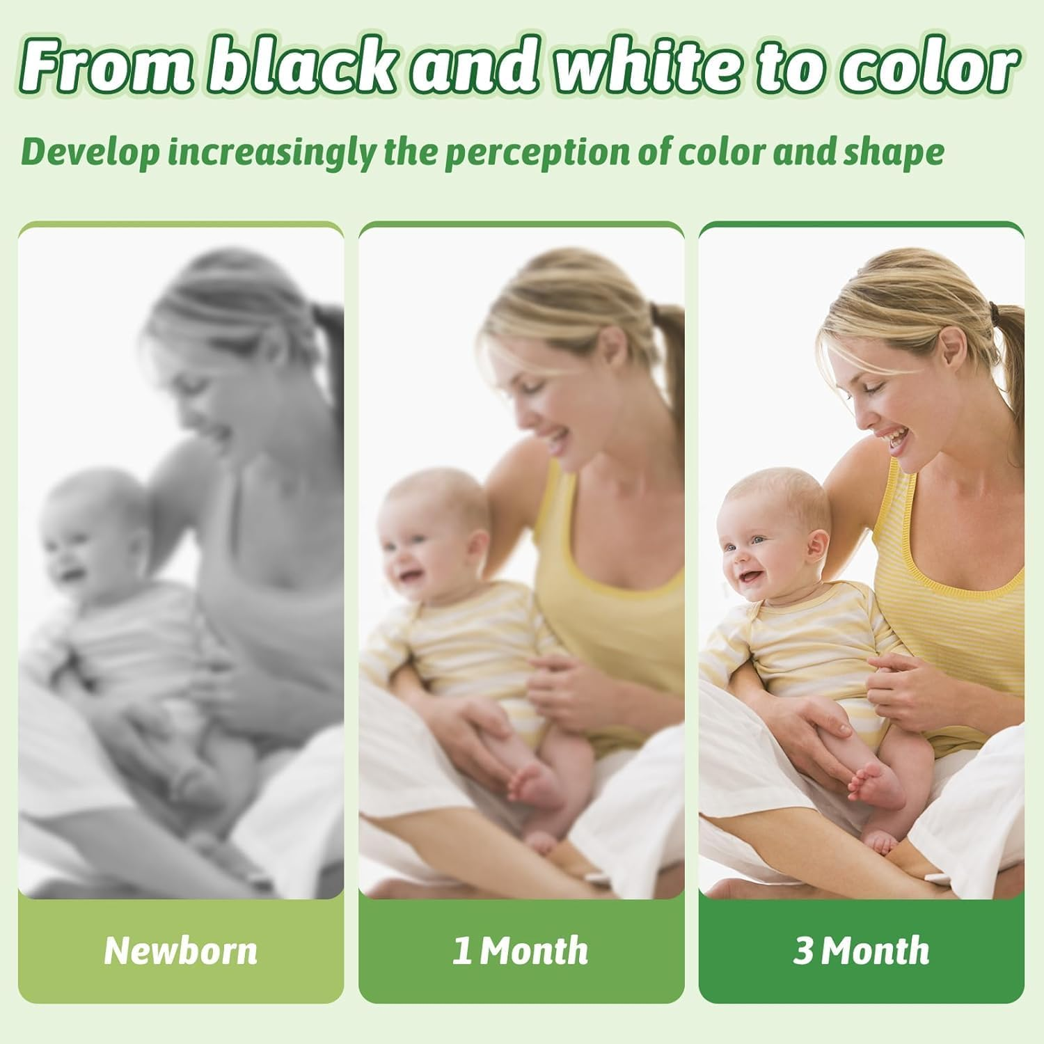 Black and White High Contrast Baby Toys 0-6 6-12 Months Soft Book for Newborn Brain Development Tummy Time Toys Infant Sensory Crinkle Toys 0-3 3-6 Month Montessori Learning Activities for Babies image number 3