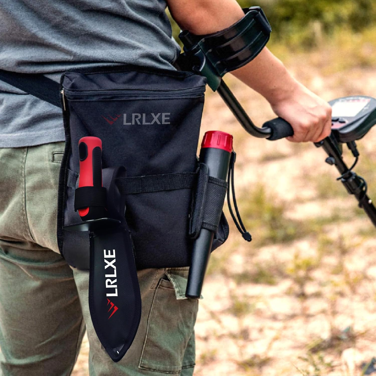 Heavy Duty Double Serrated Edge Digger, Metal Detecting Tool with Sheath, Belt Mounted, Gardening Accessories image number 5