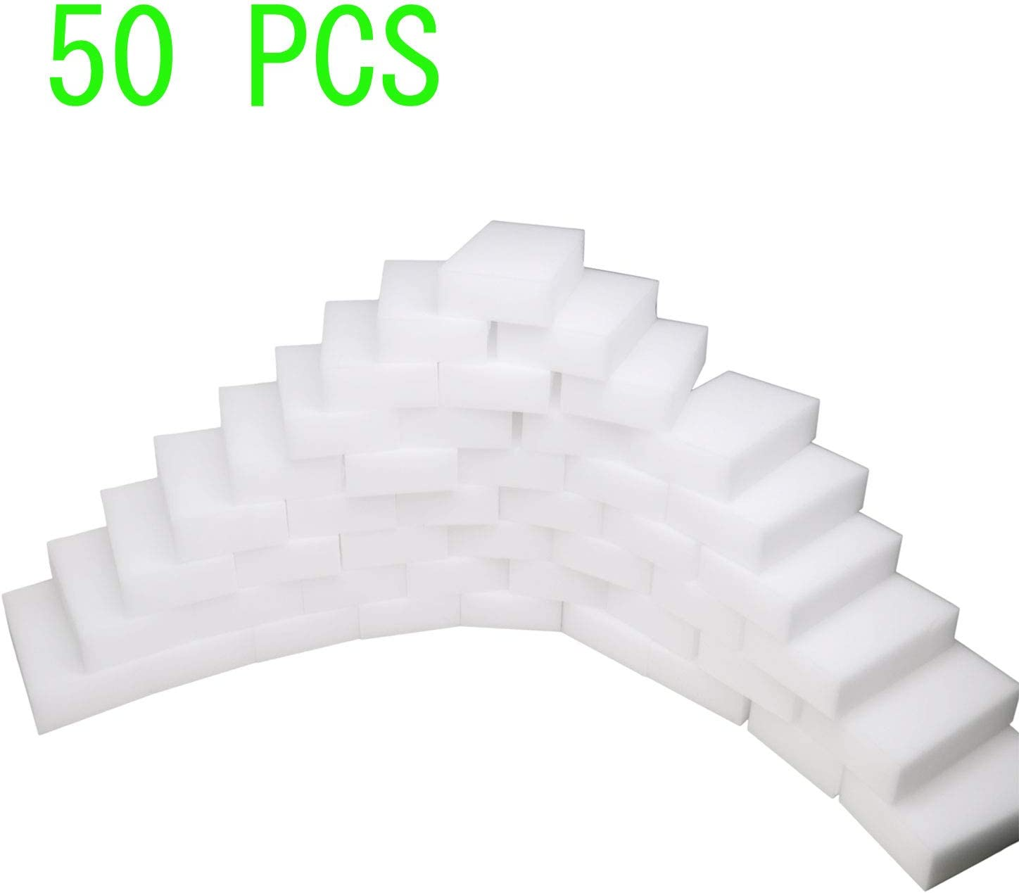 ZHEZHE 50 Pcs/Lot Magic Sponge Eraser Multi-Functional Melamine Foam Cleaner 100X60X20Mm image number 3