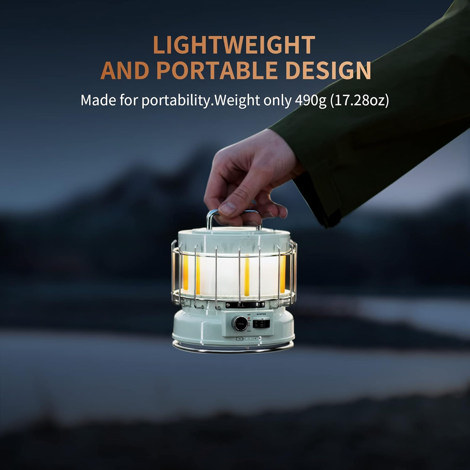 FLEXTAILGEAR MAX Lantern, Rechargeable Camping Lantern 9600Mah Battery, 3-In-1 Vintage Flame Light, Flame Mode & Humidification Mode, Portable for Patio, Hiking, Camping, Bedroom image number 5