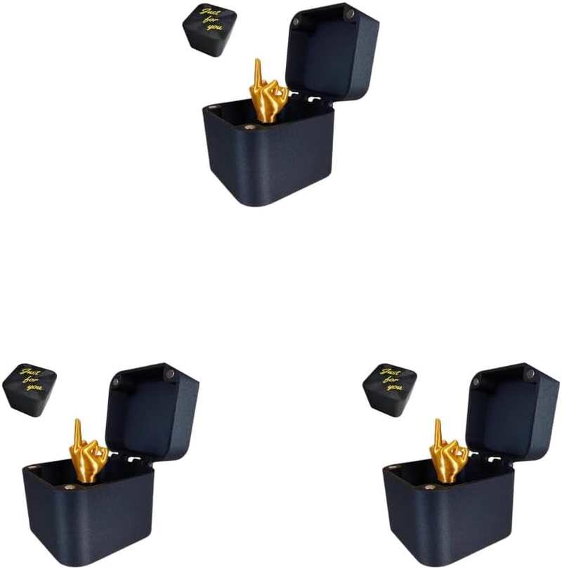 Middle Finger in a Box, Middle Finger Surprise Gift Box, Surprise Prank up Middle Finger with Box for Adults, Christmas Funny Prank Middle Finger Hand Statue for Desk Decor image number 4