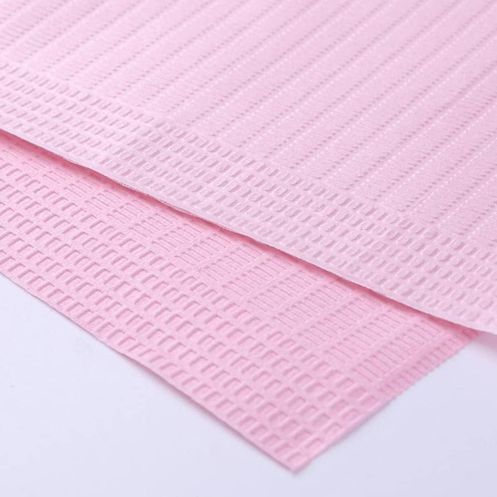 125Pcs Pink Pads Disposable Waterproof Medical Paper Dentist Oral Bib Dental Clean Pad