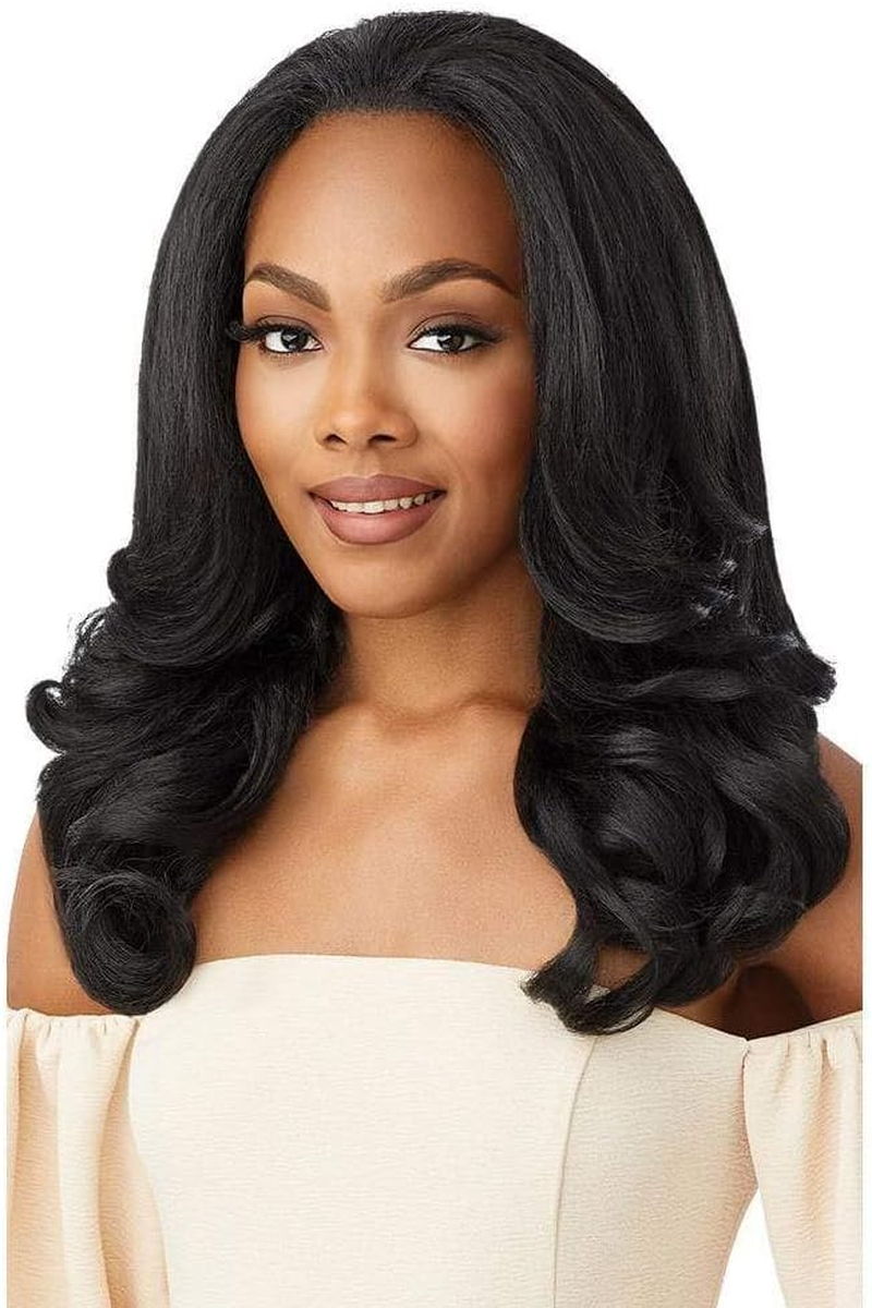 Outre Quick Weave Self Styled in 60 Seconds Neesha Soft & Natural New Half Wig Cap Laysflat Requires Less Leave Out NEESHA H301 (1)