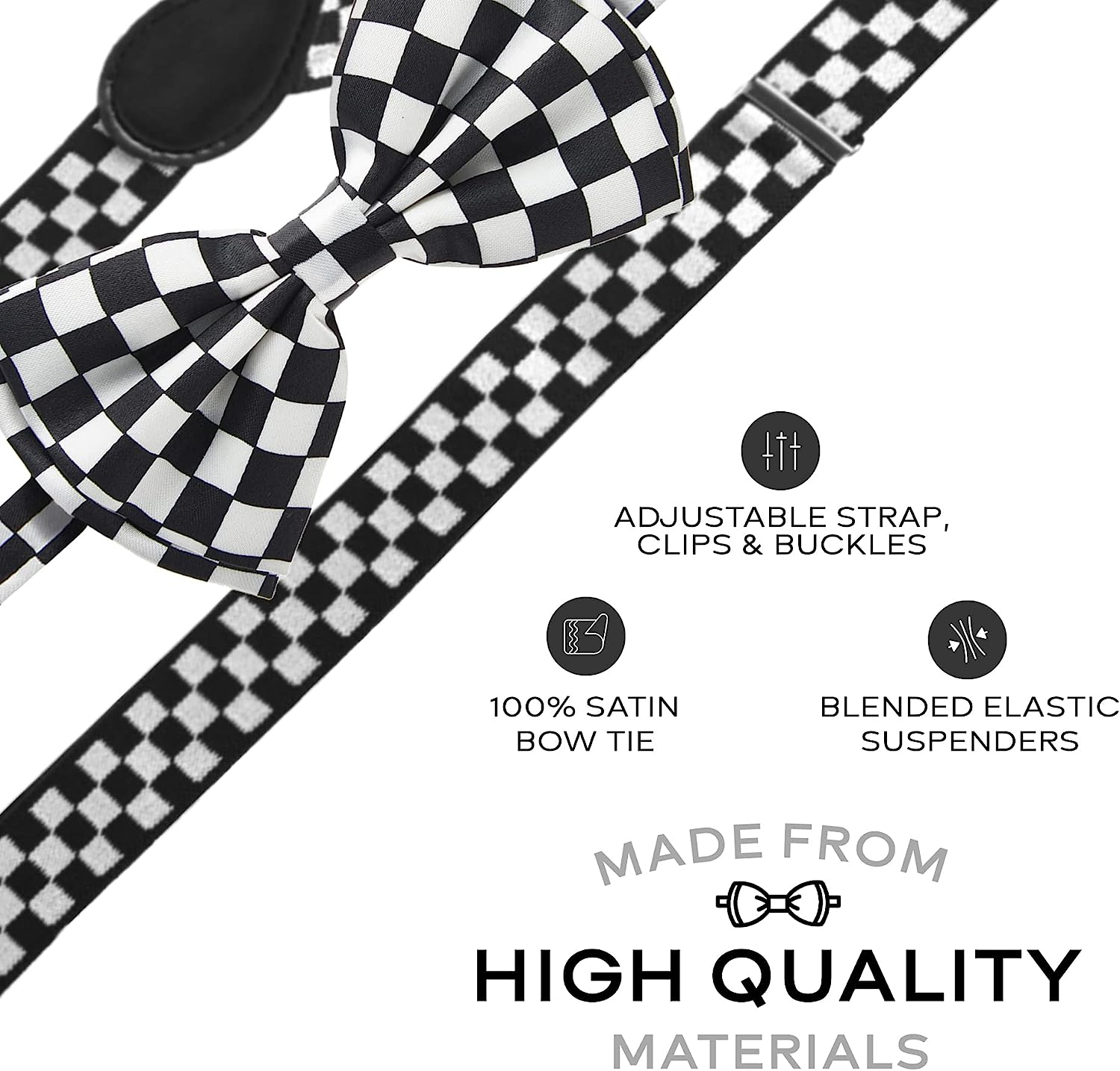 Man of Men - Bowtie & Suspender Set - Patterned Colors image number 1