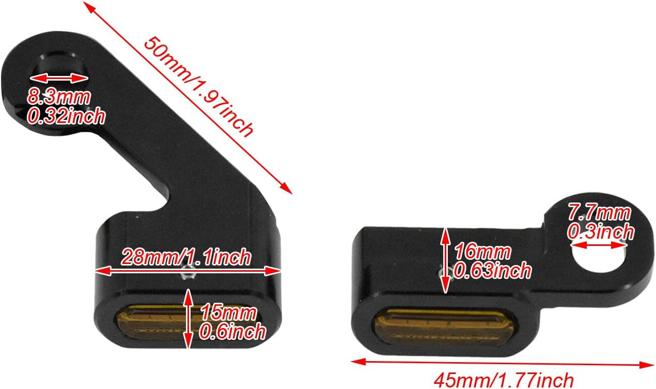 HDBUBALUS LED Clutch Brake Turn Signal Indicator Blinker Running Light Fit for Harley 09-17 Touring Road King Electra Glide Road Glide 15-20 Softail 1 Pair image number 2