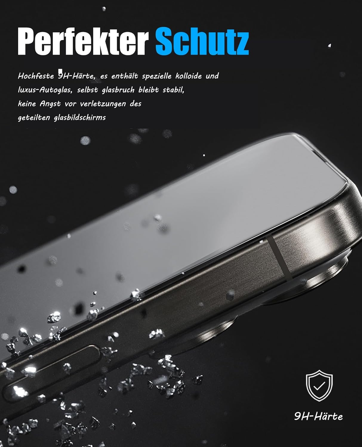 HAIWILL Pack of 3 Matte Screen Protectors for Iphone 17/17 Pro, Anti-Fingerprint, Anti-Reflective, Anti-Scratch Screen Protector, 9H Tempered Glass for Apple 17 Pro/17.6.3 Inches image number 3