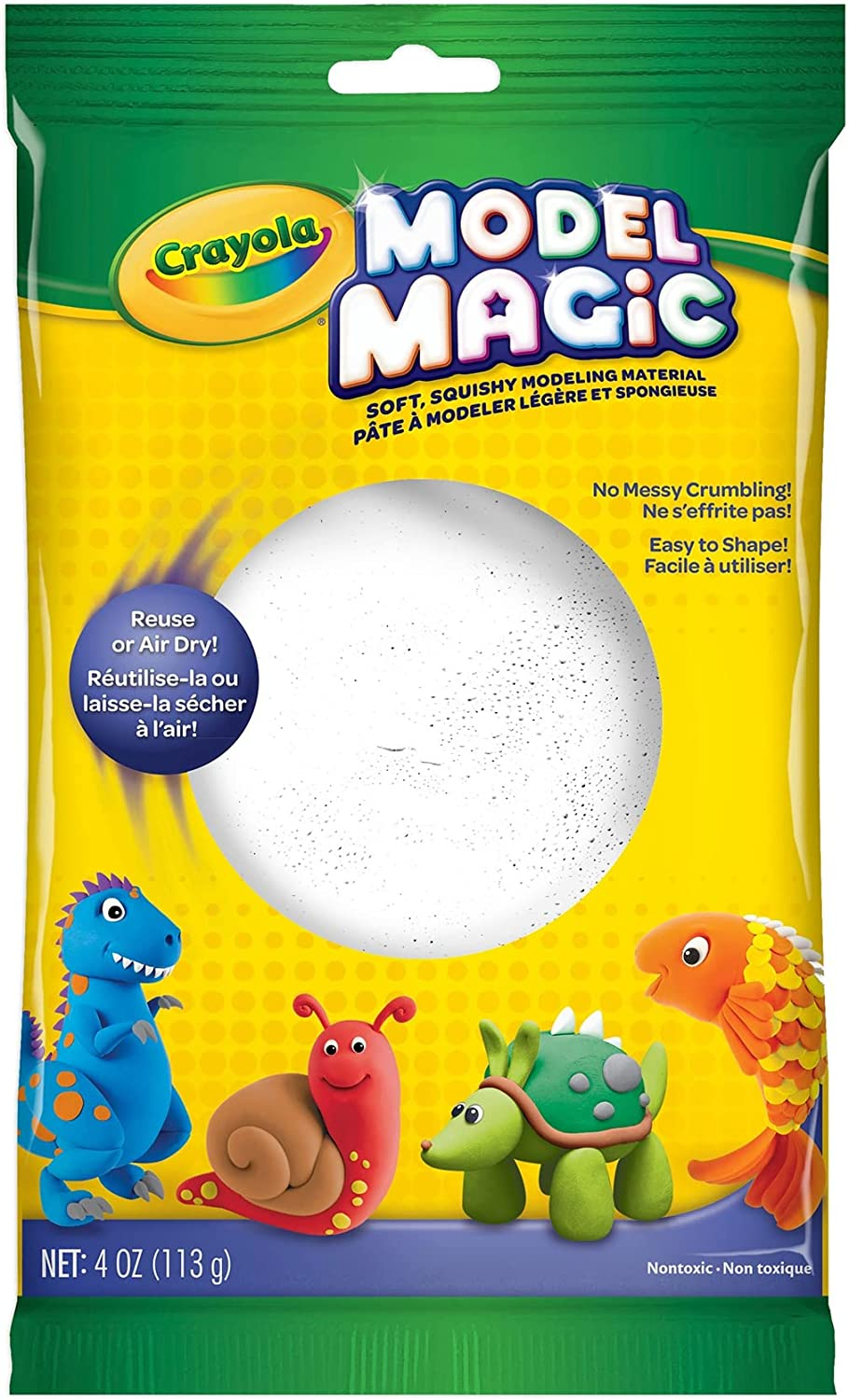 Crayola 113Gm Model Magic, White, Modelling Compound, Lightweight and Spongy Compound That Sticks to Itself and Not Your Hands, No Messy Crumbling, Easy to Shape and Mold image number 3