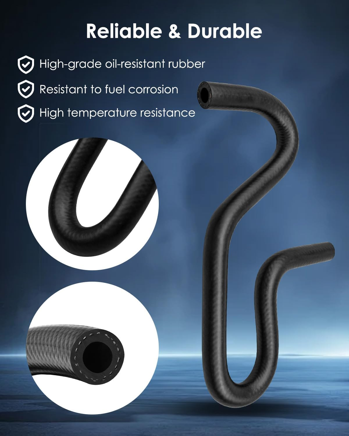 5/16" 8 Mm Mandrel-Formed Molded Rubber Fuel Line Hose Elbow 45 90 135 180 Degree Bend Turn Angle, 5/16 Molded Hose 75 PSI image number 5