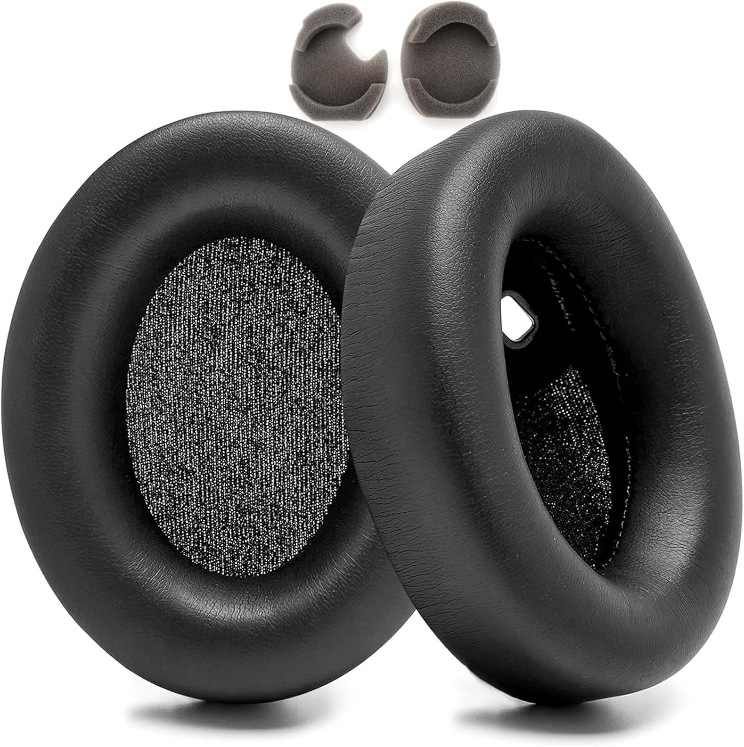 Replacement Earpads Cushions for Sony WH-1000XM4 (WH1000XM4) Headphones, MH MOIHSING Memory Foam Soft PU Leather Ear Pads Covers with Noise Isolation, Added Thickness, without Affecting Sensor- Black image number 1
