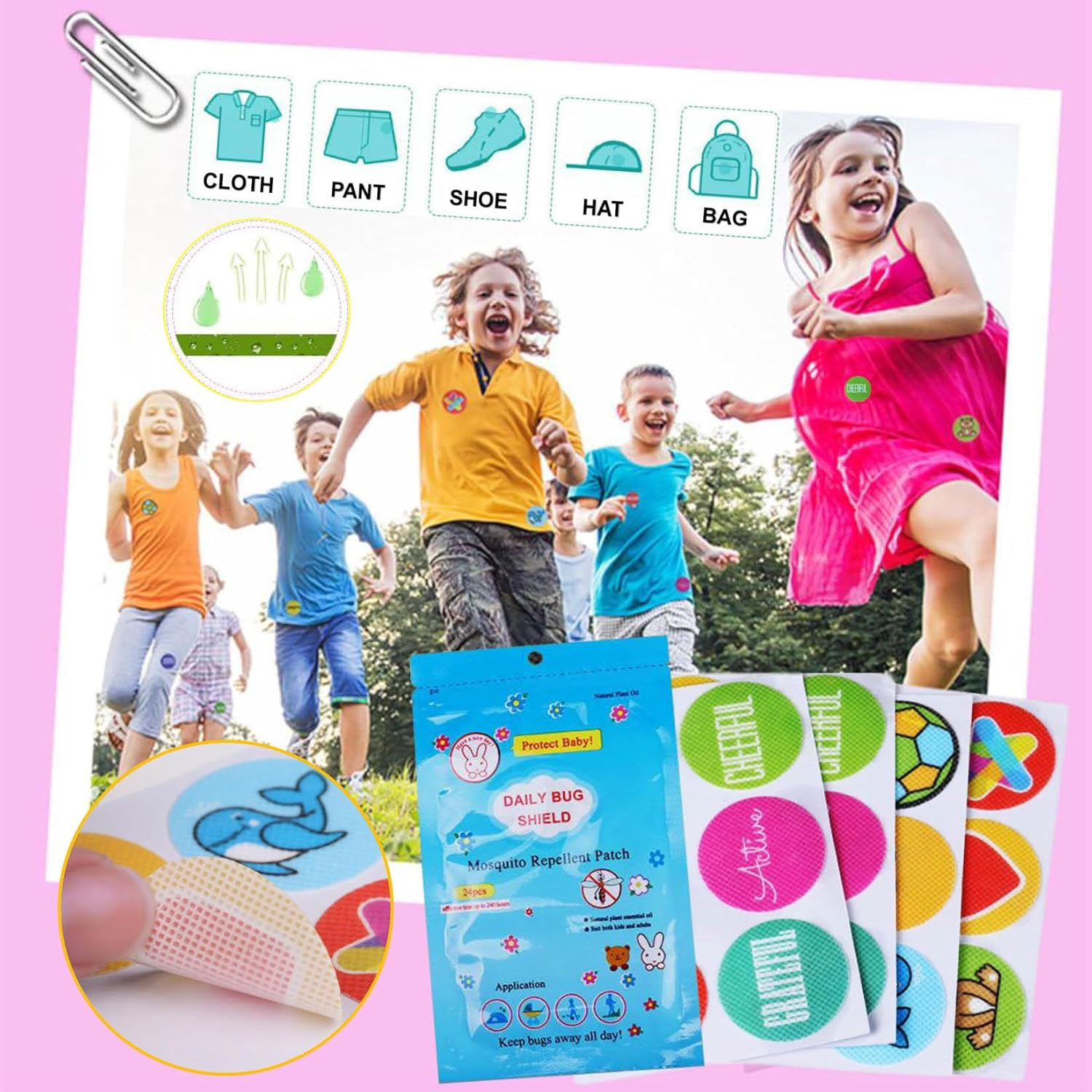 Mosquito Repellent Bracelets 48 Pack Individually Wrapped Mosquito Repellent Bands for Kids and Adults with 24 Pcs Mosquito Repellent Stickers for Indoor and Outdoor Protection image number 6