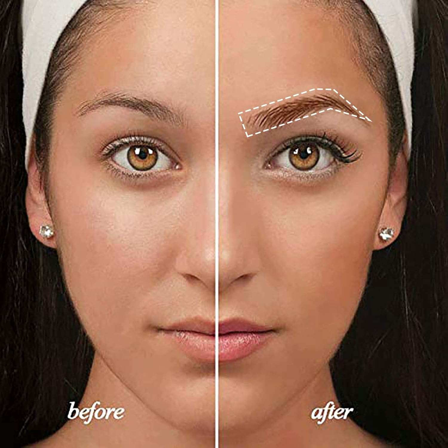 4D Hair-Like Eyebrow Tattoo Stickers - 88 Pairs Waterproof Brown Imitation Ecological Lazy Natural Makeup Tool for Women (Classic Pattern) image number 6